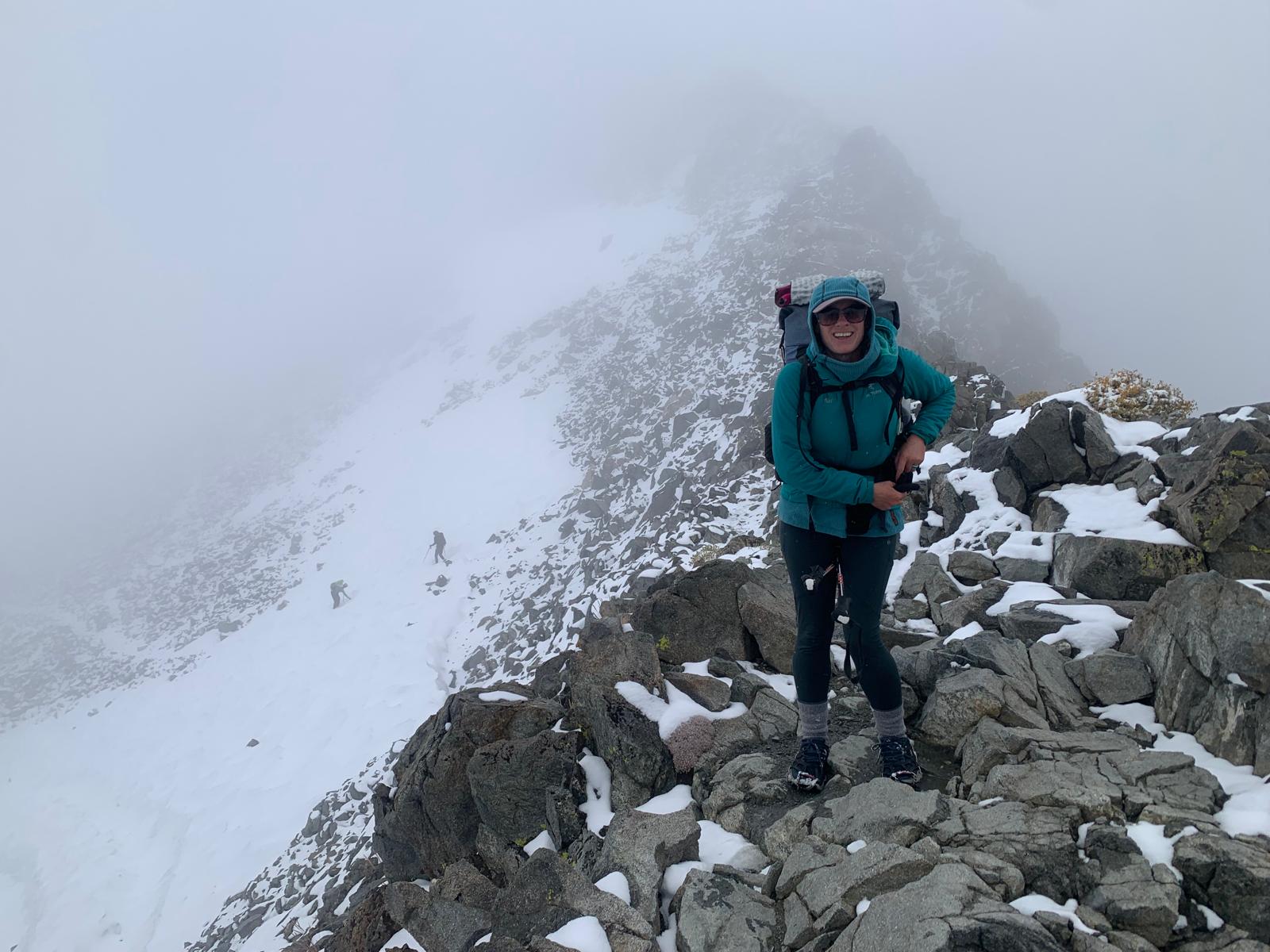 Above Treeline on a snowy Glen Pass in the Sierra Nevada, California