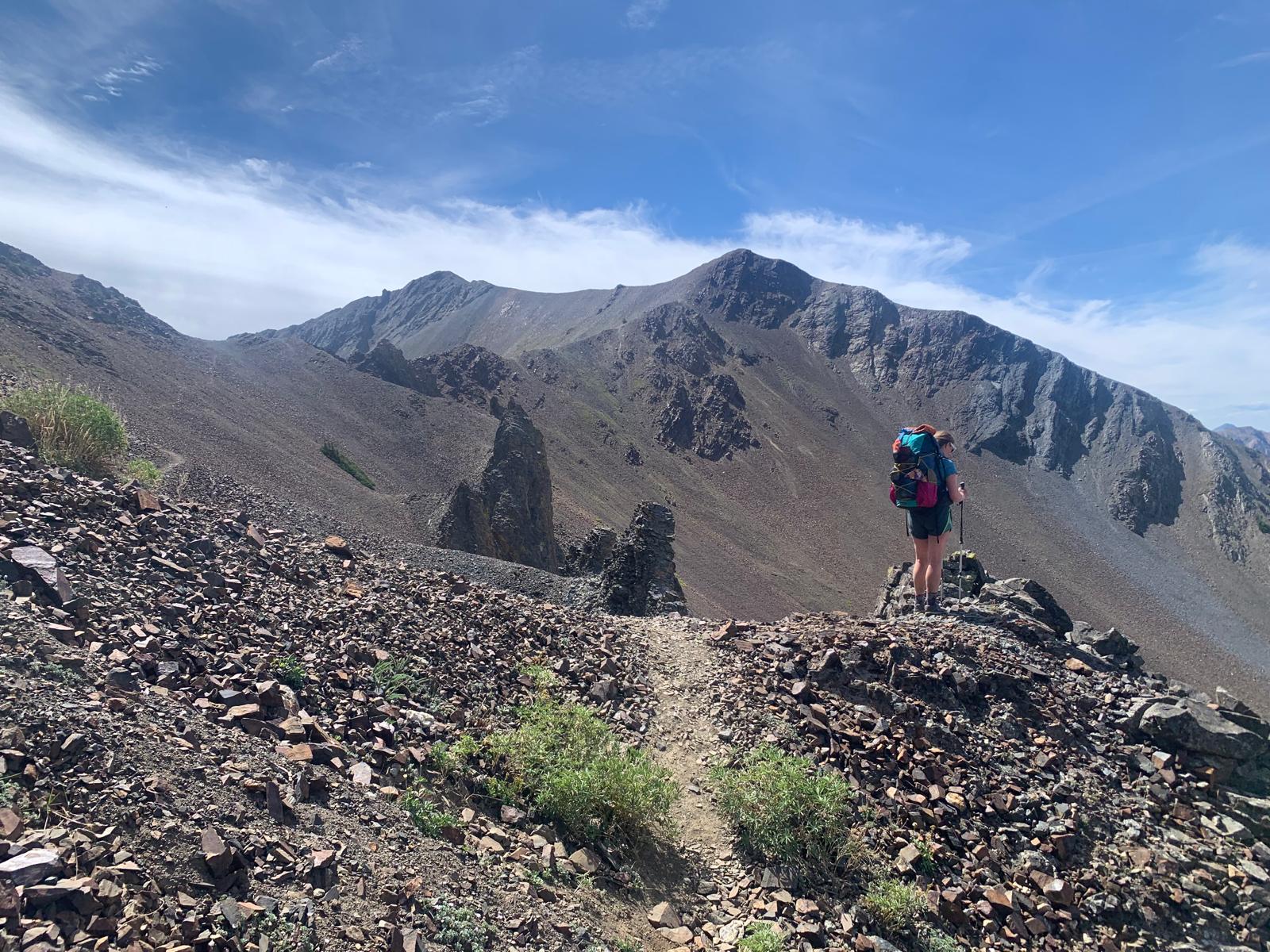 Above Treeline on trail in the Wallowas in Oregon