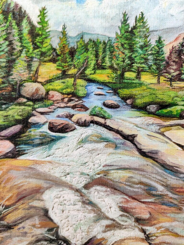 Commission a painting for your home to remind you of a favourite nature spot. For example, this one of Slide Canyon in the Hoover wilderness