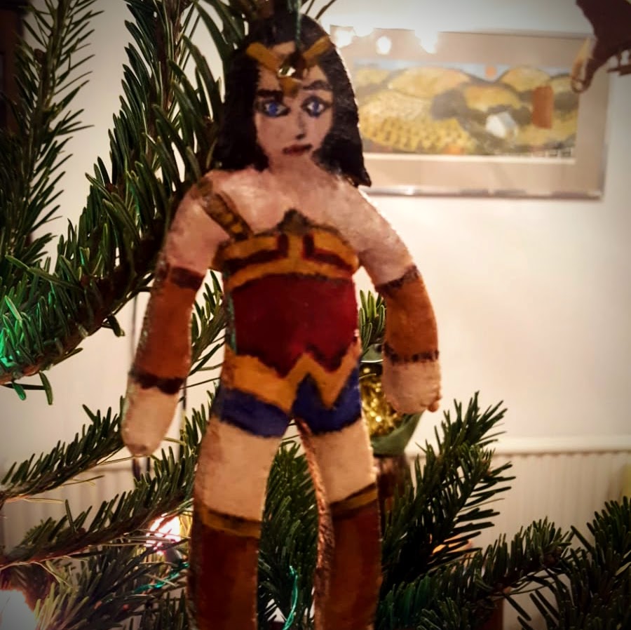 One of my favourite Christmas crafts is making salt dough tree decorations. Here's one inspired by Wonderwoman